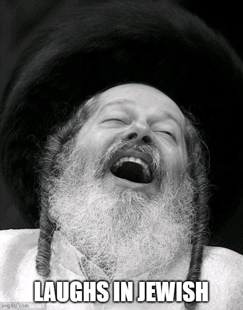 Laughs in Jewish | LAUGHS IN JEWISH | image tagged in laughs in jewish | made w/ Imgflip meme maker