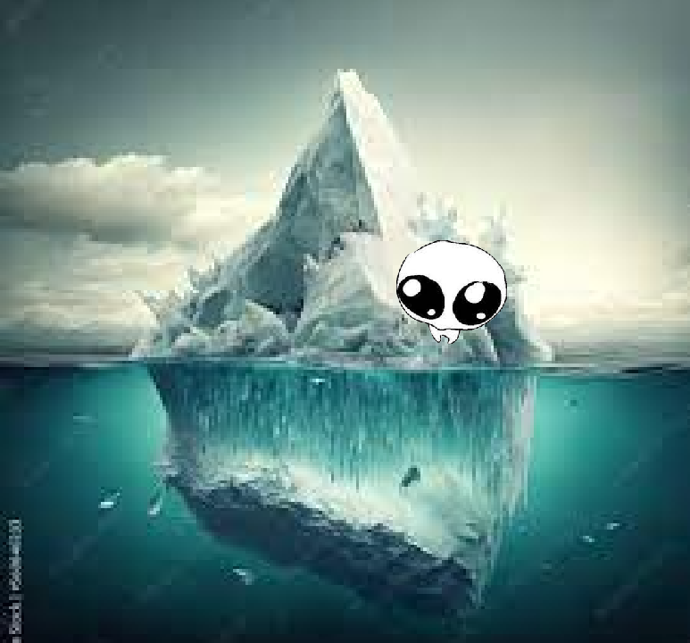 yippe in iceberg Blank Meme Template