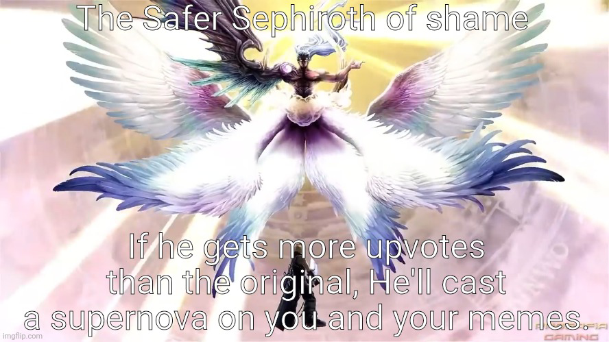 High Quality The Safer Sephiroth of shame Blank Meme Template