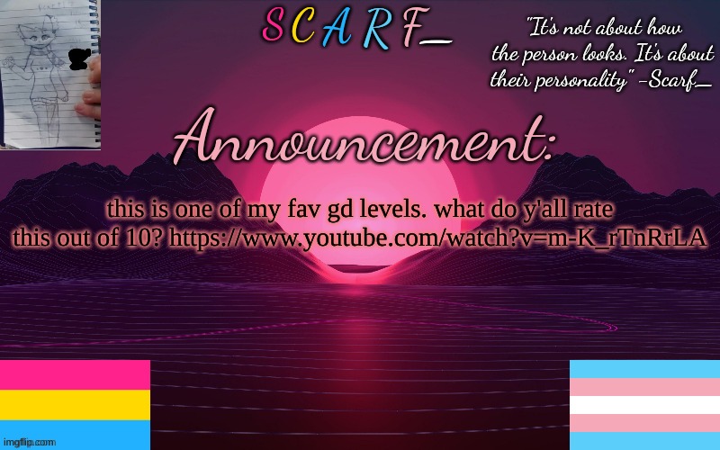 https://www.youtube.com/watch?v=m-K_rTnRrLA | this is one of my fav gd levels. what do y'all rate this out of 10? https://www.youtube.com/watch?v=m-K_rTnRrLA | made w/ Imgflip meme maker