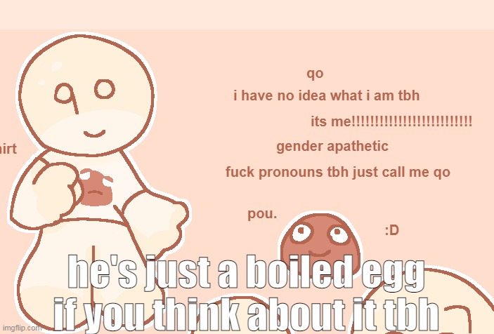 yum | he's just a boiled egg if you think about it tbh | made w/ Imgflip meme maker
