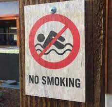 no swiming is no smoking? Blank Meme Template