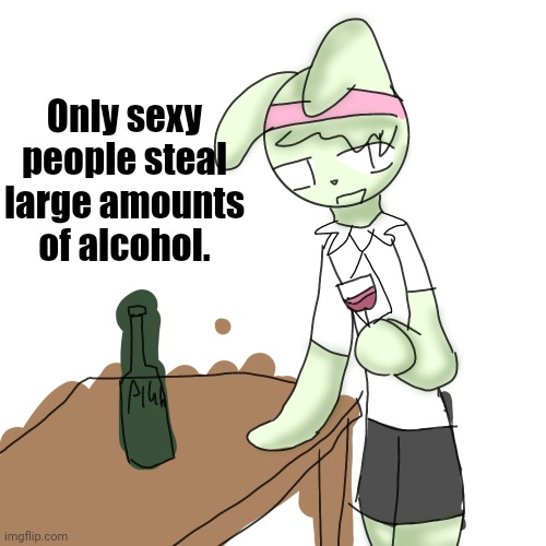 Only sexy people steal large amounts of alcohol. | made w/ Imgflip meme maker