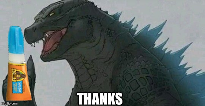 Thumbs up godzilla | THANKS | image tagged in thumbs up godzilla | made w/ Imgflip meme maker