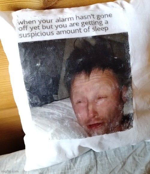 I made this :3 ik the meme on the pillow sucks. But at least i have a pillow with a meme on it unlike u | made w/ Imgflip meme maker