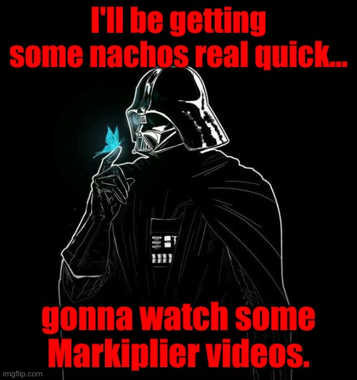 I wish I didnt have to be alone. | I'll be getting some nachos real quick... gonna watch some Markiplier videos. | made w/ Imgflip meme maker