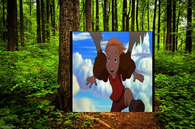 Elia (Bambi) | image tagged in forest path | made w/ Imgflip meme maker