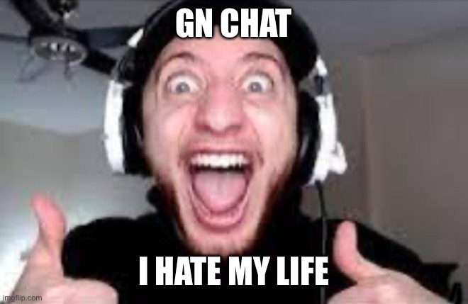 Read the description | GN CHAT; I HATE MY LIFE; /j | image tagged in wubbzy thumbs up | made w/ Imgflip meme maker