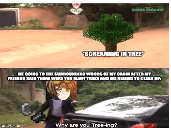 Time to commit arson in a forest | image tagged in minecraft,memes,why are you running,creepypasta | made w/ Imgflip meme maker
