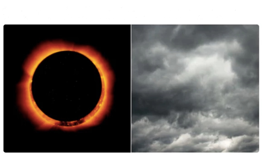 High Quality Solar Eclipse - Hope vs Reality Blank Meme Template