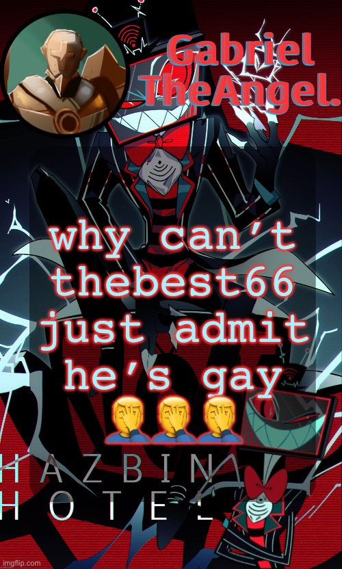 Vox Cat Temp | why can’t thebest66 just admit he’s gay 🤦‍♂️🤦‍♂️🤦‍♂️ | image tagged in vox cat temp | made w/ Imgflip meme maker
