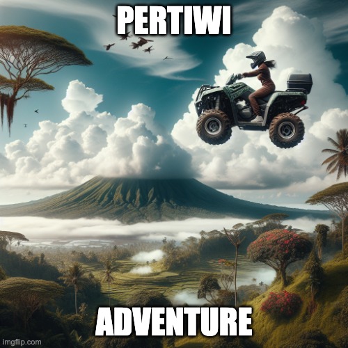 Flying ATV Adventure in Bali | PERTIWI; ADVENTURE | image tagged in flying atv in bali | made w/ Imgflip meme maker