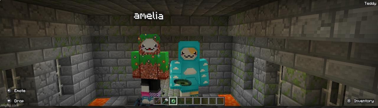 Me and my niece playing Minecraft ^^ | made w/ Imgflip meme maker