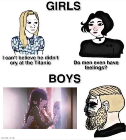I literally cried at this very moment | image tagged in do men even have feelings | made w/ Imgflip meme maker