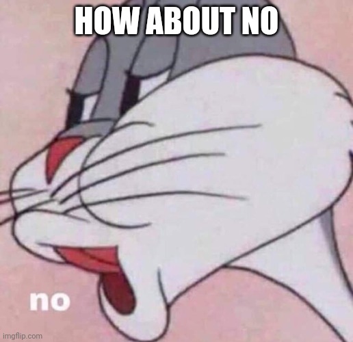 No | HOW ABOUT NO | image tagged in no | made w/ Imgflip meme maker