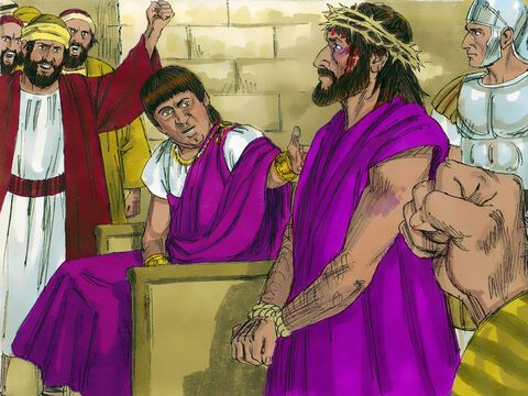 Herod questions Jesus Blank Meme Template