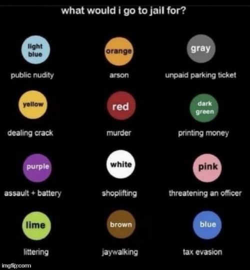 I've done this before somewhere but I cant remember | image tagged in what would i go to jail for | made w/ Imgflip meme maker