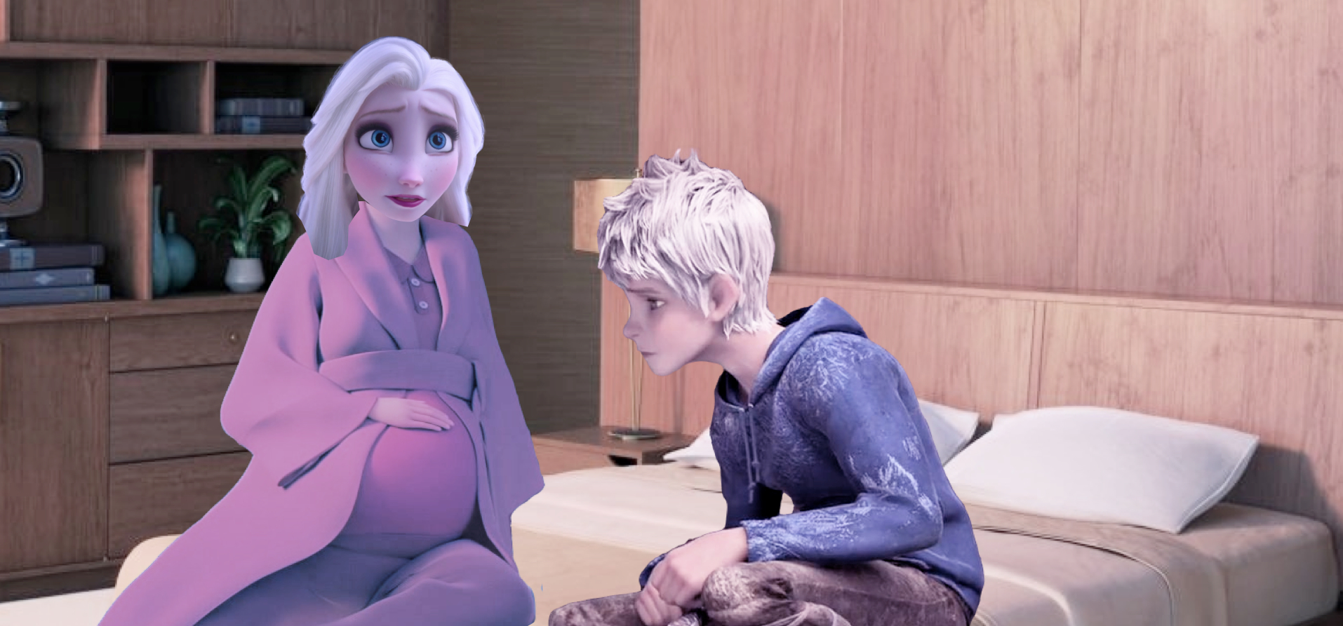 High Quality Elsa Pregnant Blank Meme Template