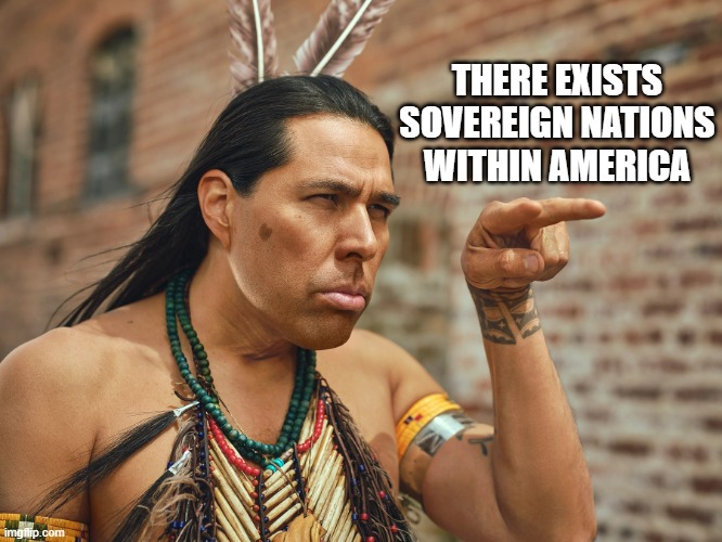 Spirit Indian | THERE EXISTS
SOVEREIGN NATIONS
WITHIN AMERICA | image tagged in spirit indian | made w/ Imgflip meme maker