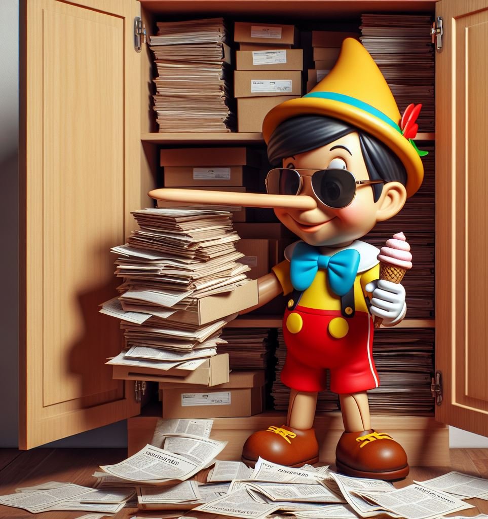 Pinocchio with ice cream and sunglasses surrounded by documents Memes ...