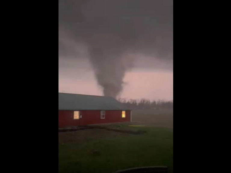 tornado vs barn Blank Meme Template