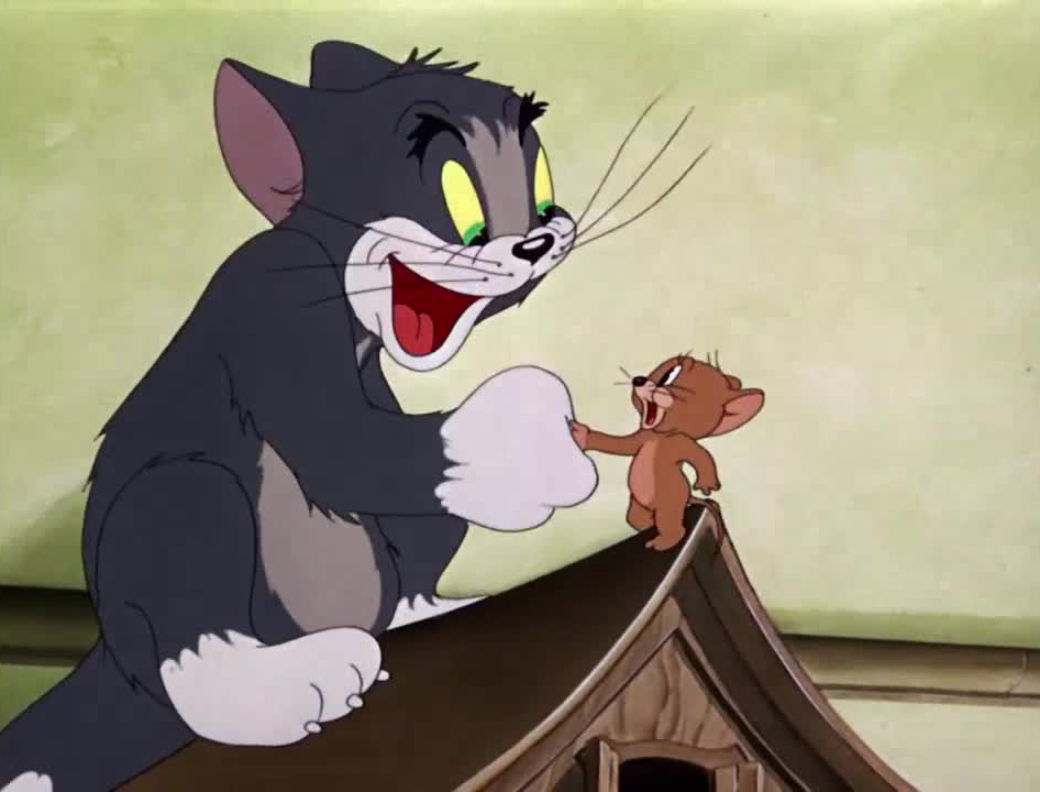 Tom and jerry handshake Blank Meme Template