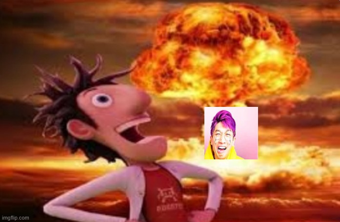 Flint Lockwood explosion | image tagged in flint lockwood explosion | made w/ Imgflip meme maker