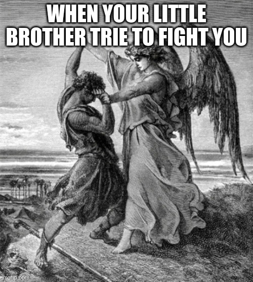 Relatable | WHEN YOUR LITTLE BROTHER TRIE TO FIGHT YOU | image tagged in m | made w/ Imgflip meme maker