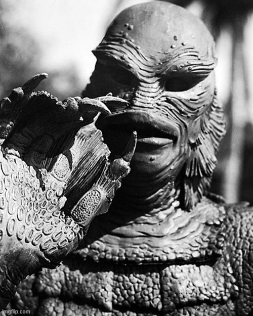 template/photo | image tagged in creature from black lagoon | made w/ Imgflip meme maker