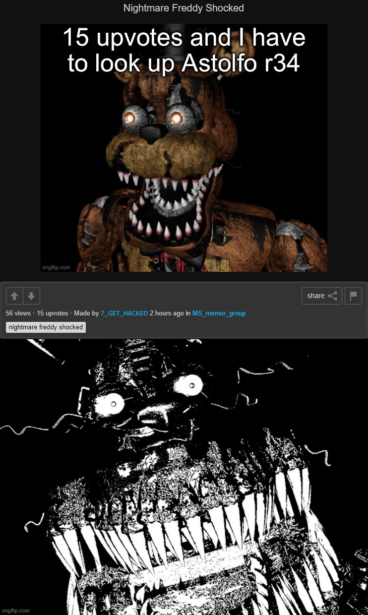 Why have you shoved me into internal damnation | image tagged in traumatized nightmare | made w/ Imgflip meme maker