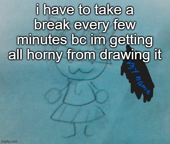 bda neko arc | i have to take a break every few minutes bc im getting all horny from drawing it | image tagged in bda neko arc | made w/ Imgflip meme maker