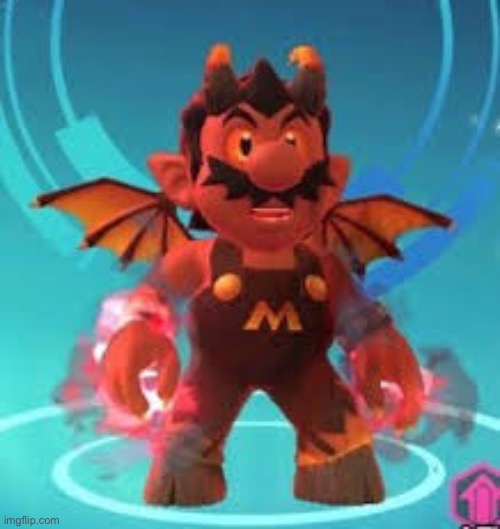 Devil mario | image tagged in devil mario | made w/ Imgflip meme maker