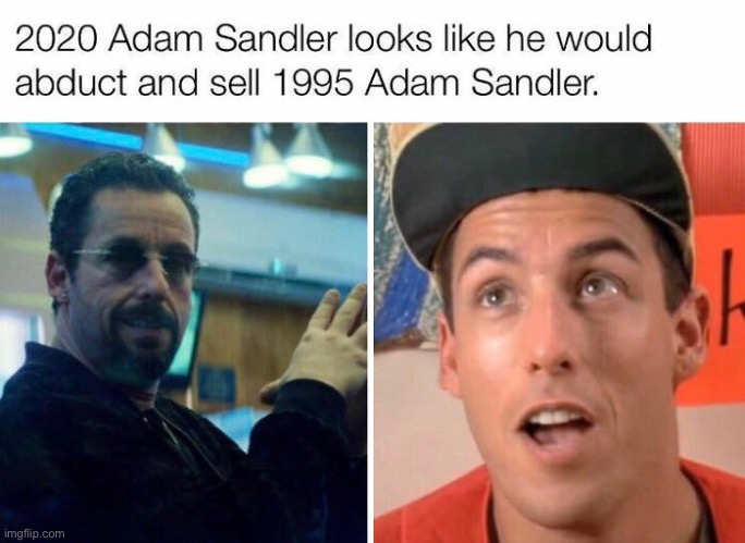 Why is this so true | image tagged in kidnapping,adam sandler | made w/ Imgflip meme maker