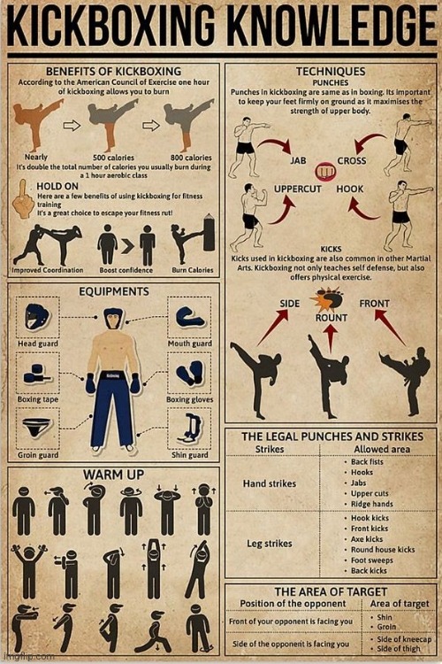 Kickboxing 101 :> | image tagged in simothefinlandized,kickboxing,martial arts,infographics,tutorial | made w/ Imgflip meme maker