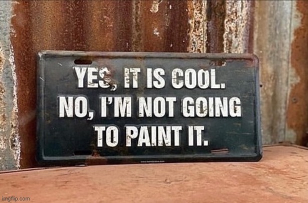 YES, IT'S COOL. NO, I'M NOT GOING TO PAINT IT. | image tagged in memes | made w/ Imgflip meme maker