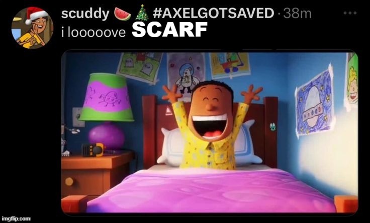 I looooove x | SCARF | image tagged in i looooove x | made w/ Imgflip meme maker