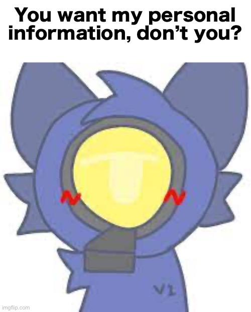 You want my personal information, don’t you? | made w/ Imgflip meme maker