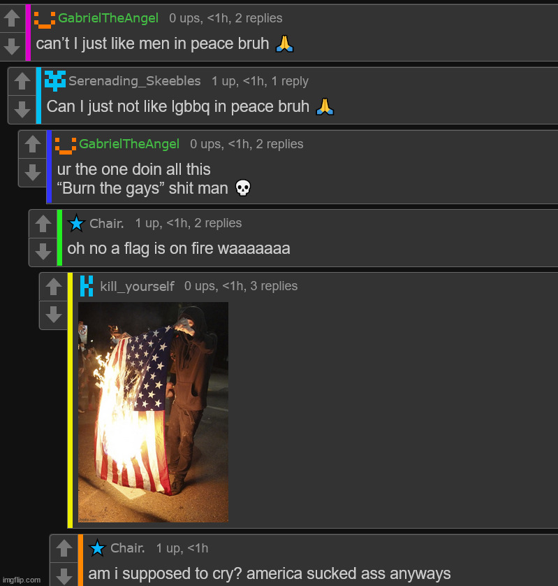 kys and gabirel r likethe only reasonable ones in the comment section, yall need to grow up | made w/ Imgflip meme maker