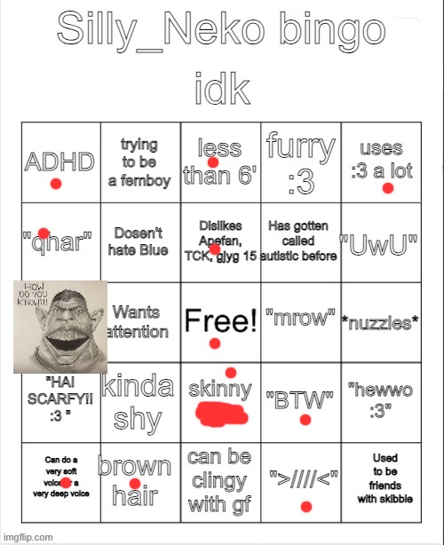 Silly_Neko bingo | image tagged in silly_neko bingo | made w/ Imgflip meme maker