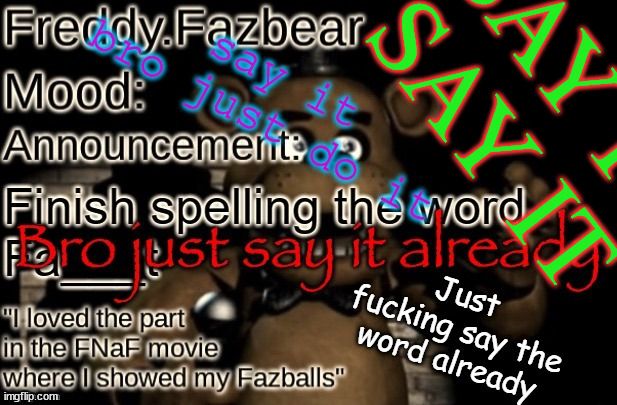 SAY IT

SAY IT | made w/ Imgflip meme maker