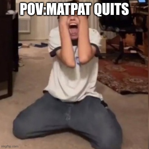 WHYYYYY | POV:MATPAT QUITS | image tagged in day 2 no hating | made w/ Imgflip meme maker