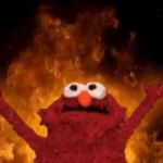 elmo burning Blank Meme Template