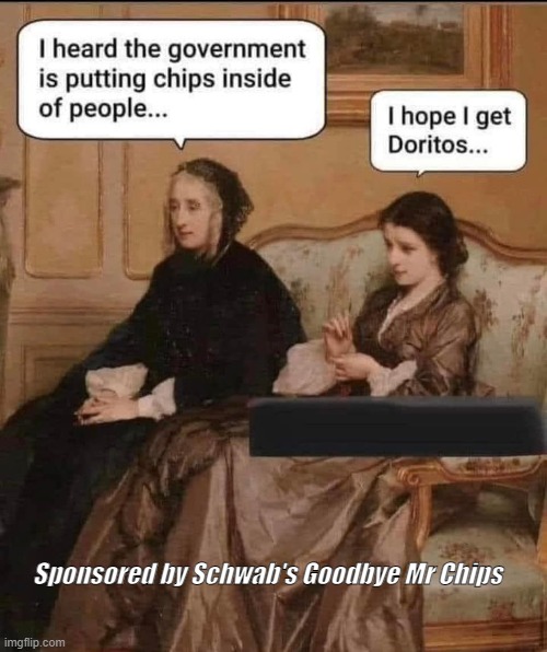 Sponsored by Schwab's Goodbye Mr Chips | made w/ Imgflip meme maker