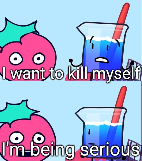 I want to kill myself. I'm being serious Blank Meme Template