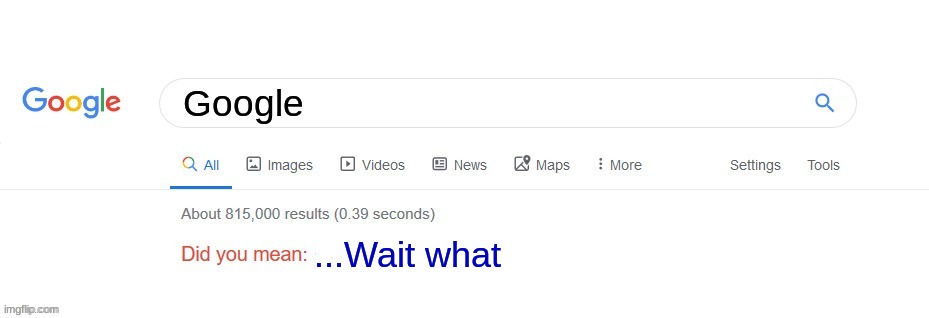 Did you mean? | Google; ...Wait what | image tagged in did you mean | made w/ Imgflip meme maker