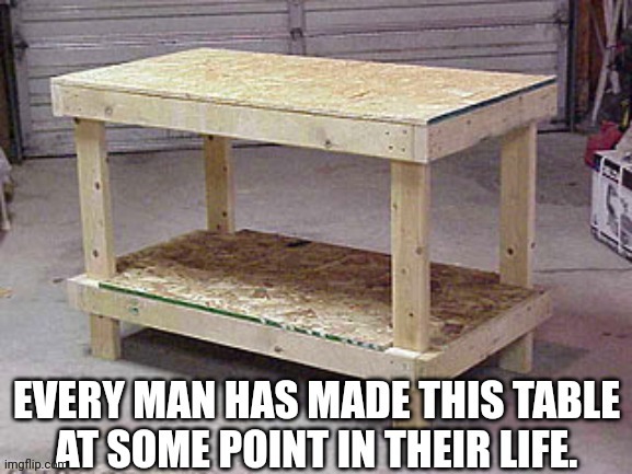 And probably took apart something else to make it. | image tagged in building,men | made w/ Imgflip meme maker