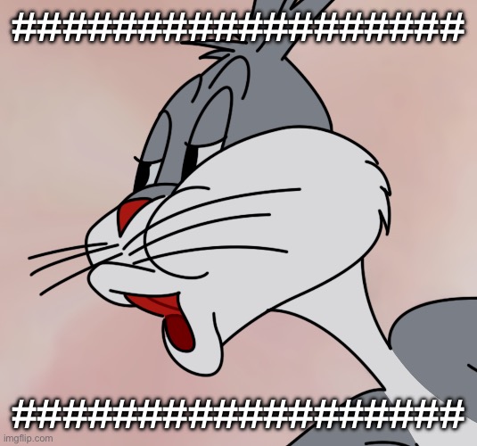 Bugs Bunny no | ################## ################## | image tagged in bugs bunny no | made w/ Imgflip meme maker