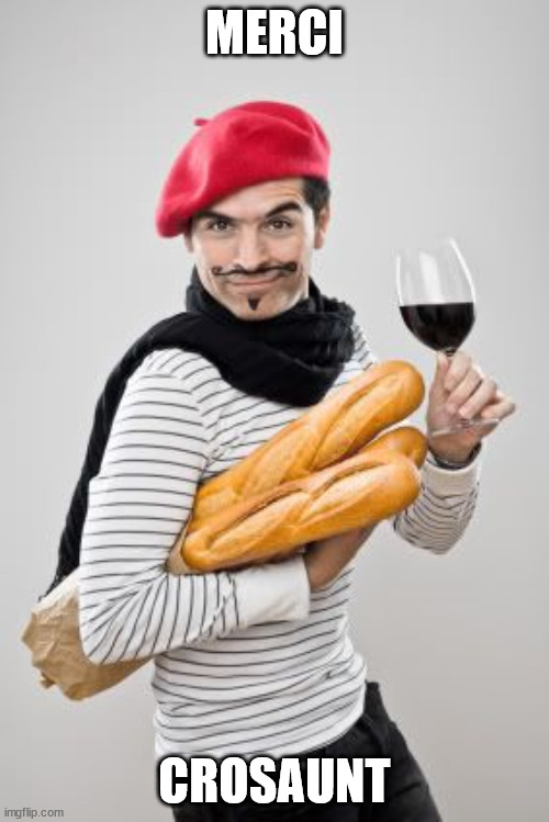 Expanding my french vocab! | MERCI; CROSAUNT | image tagged in french memes,france memes,paris memes | made w/ Imgflip meme maker