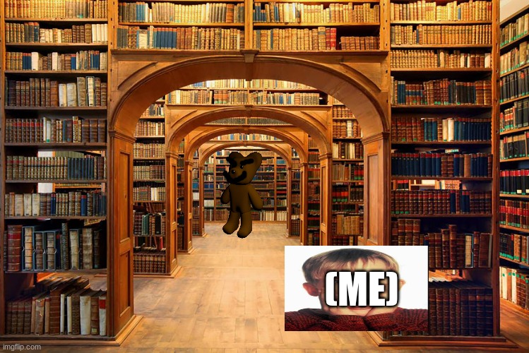 Library | (ME) | image tagged in library | made w/ Imgflip meme maker