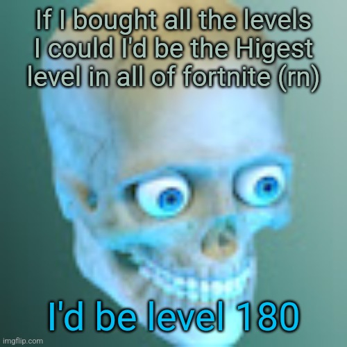 Youtube pfp | If I bought all the levels I could I'd be the Higest level in all of fortnite (rn); I'd be level 180 | image tagged in youtube pfp | made w/ Imgflip meme maker